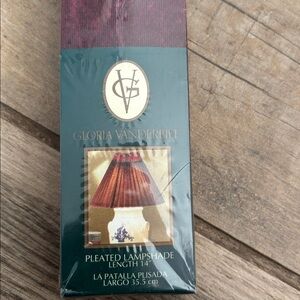 Gloria Vanderbilt Burgundy Pleated Lampshade accordion style pleated lampshade